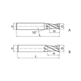 Solid carbide milling End mill long cutting edge High-performance machining PM-2EL - Makotools Industrial Supply Tools for Metal Cutting